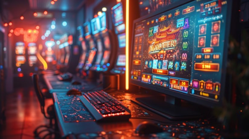 Tampilan futuristik platform betflix di perangkat mobile dengan tema malam gelap